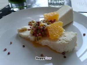 Orange and passionfruit cheesecake at ORB Cafe in Edinburgh
