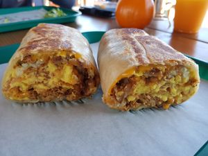 Vegan Sunrise Burrito at Whale Bites Cafe in Depoe Bay