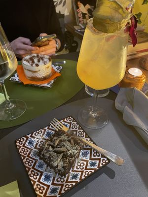 Tiramisu and brownies (all vegan)  at MamaMomo - Cucina Ibrida & Cocktail Bar in Rome