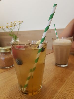 Iced tea at botànic in Barcelona