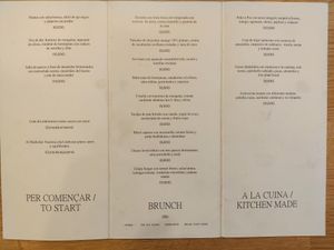 Menu I at botànic in Barcelona