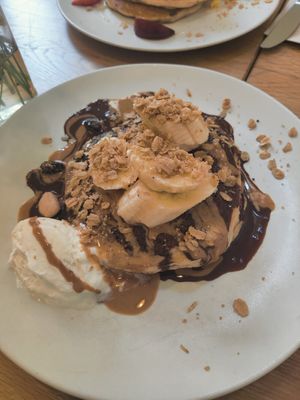 Chocolate pancakes at botànic in Barcelona