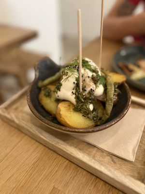 Patatas bravas   at botànic in Barcelona