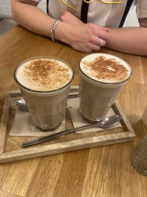 Dirty chai  at botànic in Barcelona