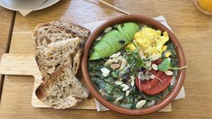 Spinach Shakshuka   at botànic in Barcelona