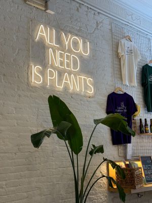 Love neon lights in a restaurant at botànic in Barcelona