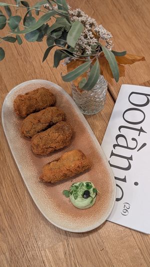 Croquettas at botànic in Barcelona