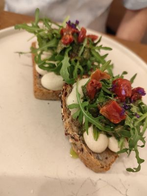 Toast at botànic in Barcelona