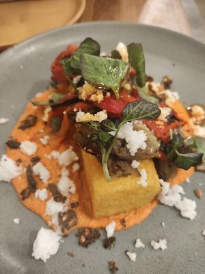 Polenta at botànic in Barcelona