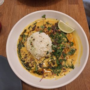 Curry verde at botànic in Barcelona