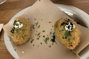 Croquetas del día (espárragos)  at botànic in Barcelona