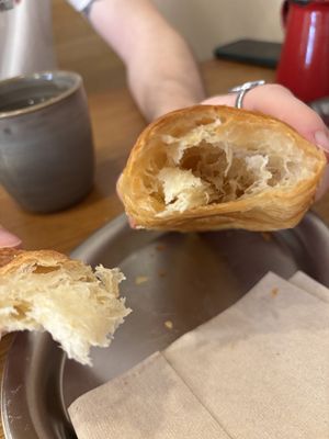 croissant at botànic in Barcelona
