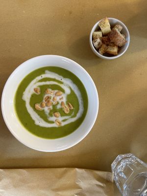 soup of the day (peas, coconut milk and peanuts) at Sanduiss  at Sanduiss in Corbetta
