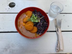 Katsu curry dish for £8.80 at The Library Bar in Edinburgh