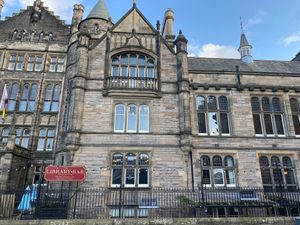 Outside of the restaurant & bar.  at The Library Bar in Edinburgh