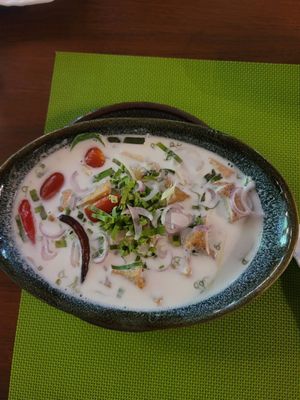 Tom kha gai soup at Na Aroon in Bangkok