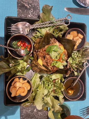 Fresh salad  at Na Aroon in Bangkok