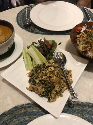 Minced tofu w herbs  at Na Aroon in Bangkok