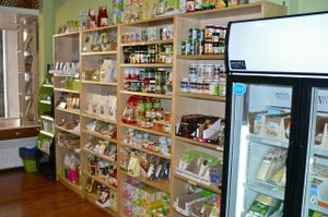 Shelves at Veganissimi in Bremen