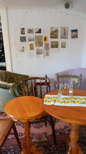 beautiful interior at Green Fika in Vimmerby