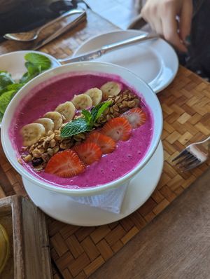 Smoothie bowl at Kepitu Restaurant - The Kayon Resort in Ubud