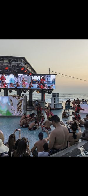 Fire dance at Atlas Beach Club in Canggu