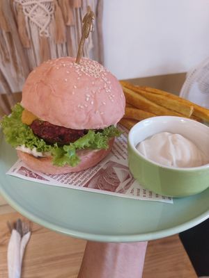 my Burger at IVEGAN SUPERSHOP BEN THANH - Healthy Plant Based Cafe in Ho Chi Minh City