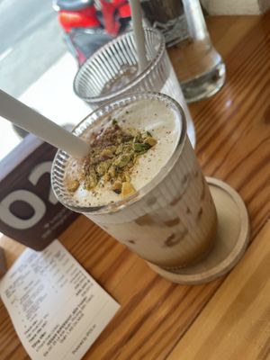 Pistachio latte  at IVEGAN SUPERSHOP BEN THANH - Healthy Plant Based Cafe in Ho Chi Minh City