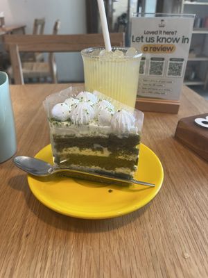 Vegan matcha cake  at IVEGAN SUPERSHOP BEN THANH - Healthy Plant Based Cafe in Ho Chi Minh City
