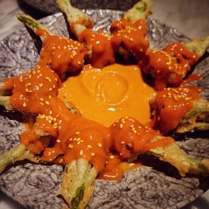 Bravas de bimi at La Huerta Funky Castizo in Madrid