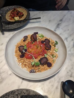 Migas at La Huerta Funky Castizo in Madrid