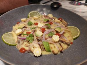 Starter / Ceviche at La Huerta Funky Castizo in Madrid