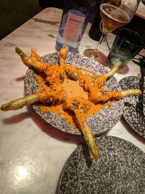 Bravas Tempura at La Huerta Funky Castizo in Madrid