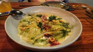 Ravioli at La Huerta Funky Castizo in Madrid