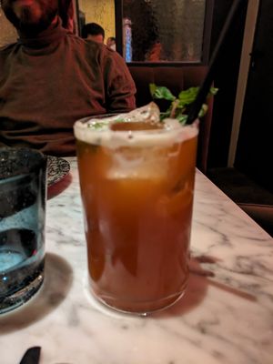 Iced tea at La Huerta Funky Castizo in Madrid