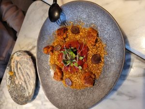 Migas at La Huerta Funky Castizo in Madrid