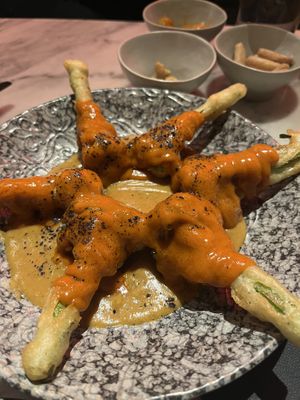 bravas de binis  at La Huerta Funky Castizo in Madrid