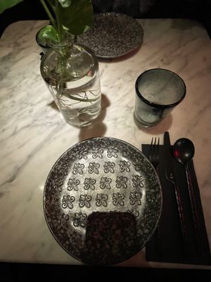 Fancy table  at La Huerta Funky Castizo in Madrid