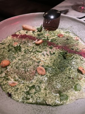 Ravioli  at La Huerta Funky Castizo in Madrid