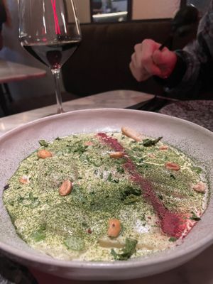 Ravioli  at La Huerta Funky Castizo in Madrid