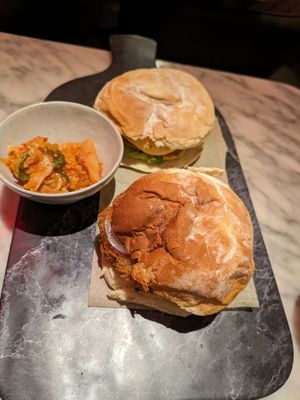 Double mushroom sliders at La Huerta Funky Castizo in Madrid