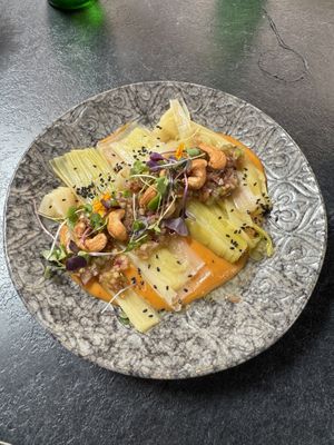 Leeks  at La Huerta Funky Castizo in Madrid