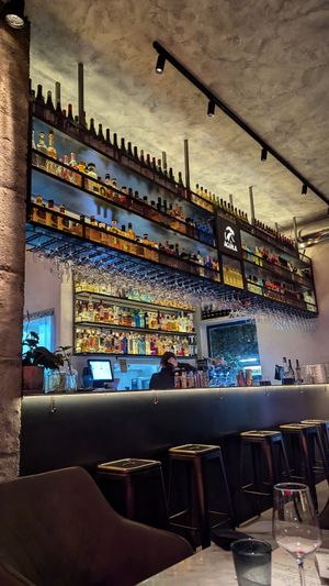 Inside the restaurant at La Huerta Funky Castizo in Madrid