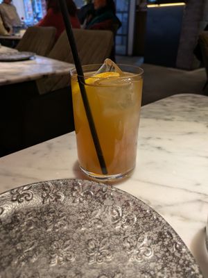 Iced tea at La Huerta Funky Castizo in Madrid