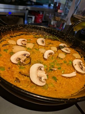 Fideua at La Huerta Funky Castizo in Madrid