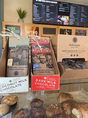 two vegan chocolates!   at Bird Rock in San Diego