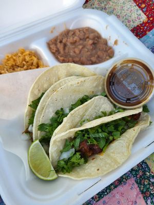 Three taco meal at Comalli Authentic Mexican in Dublin