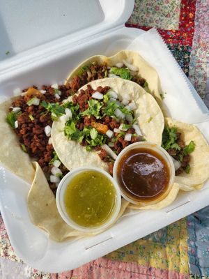 Five tacos at Comalli Authentic Mexican in Dublin