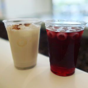 Horchata and Jamaica Aguas Frescas at Comalli Authentic Mexican in Dublin