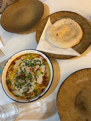 Hummus and pitta at Yafo in Bristol